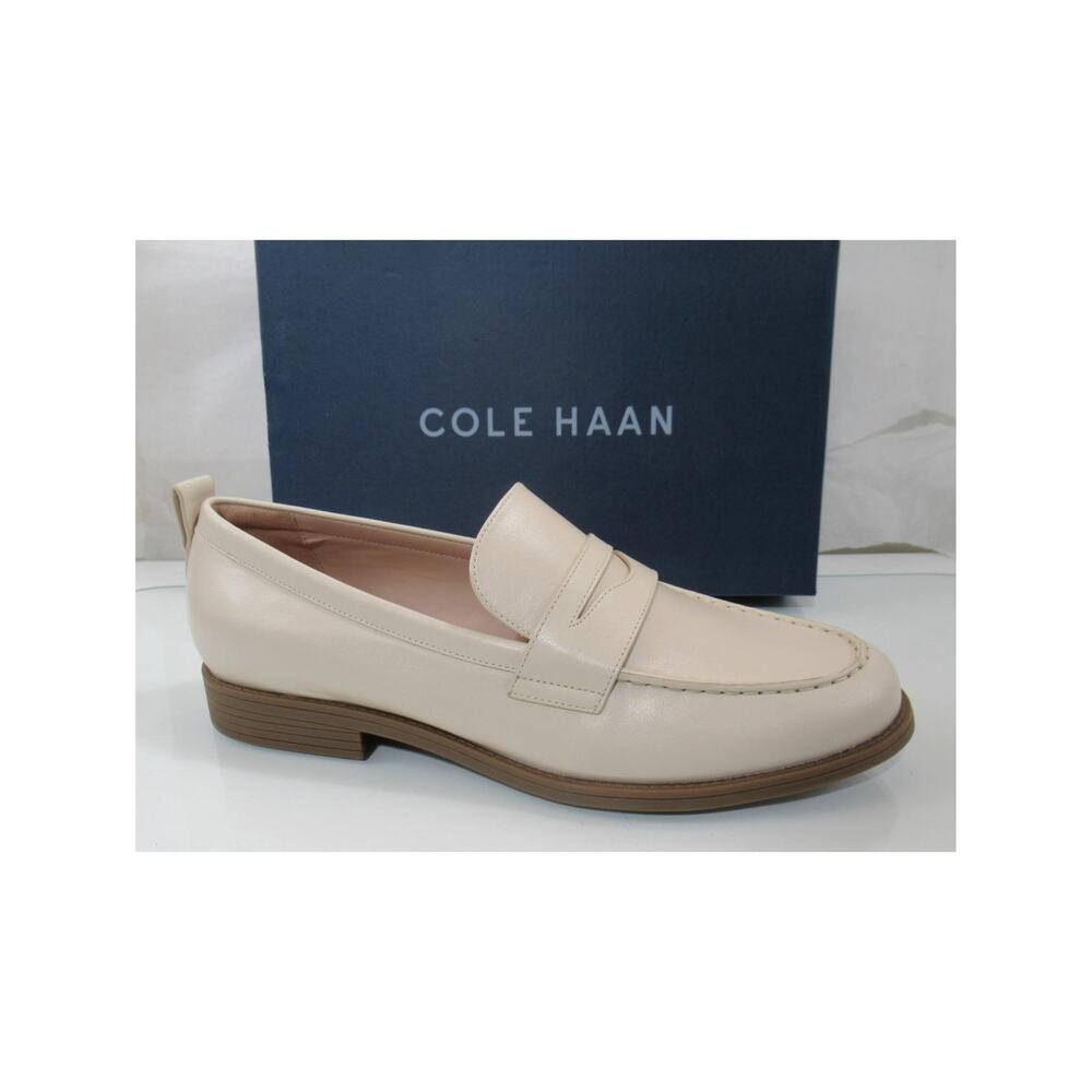 Women's Cole Haan Stassi Penny Loafer Moc Toe Comfort Sandollar Leather Size 9.5